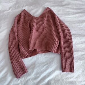 Chunky Pink Knit Sweater